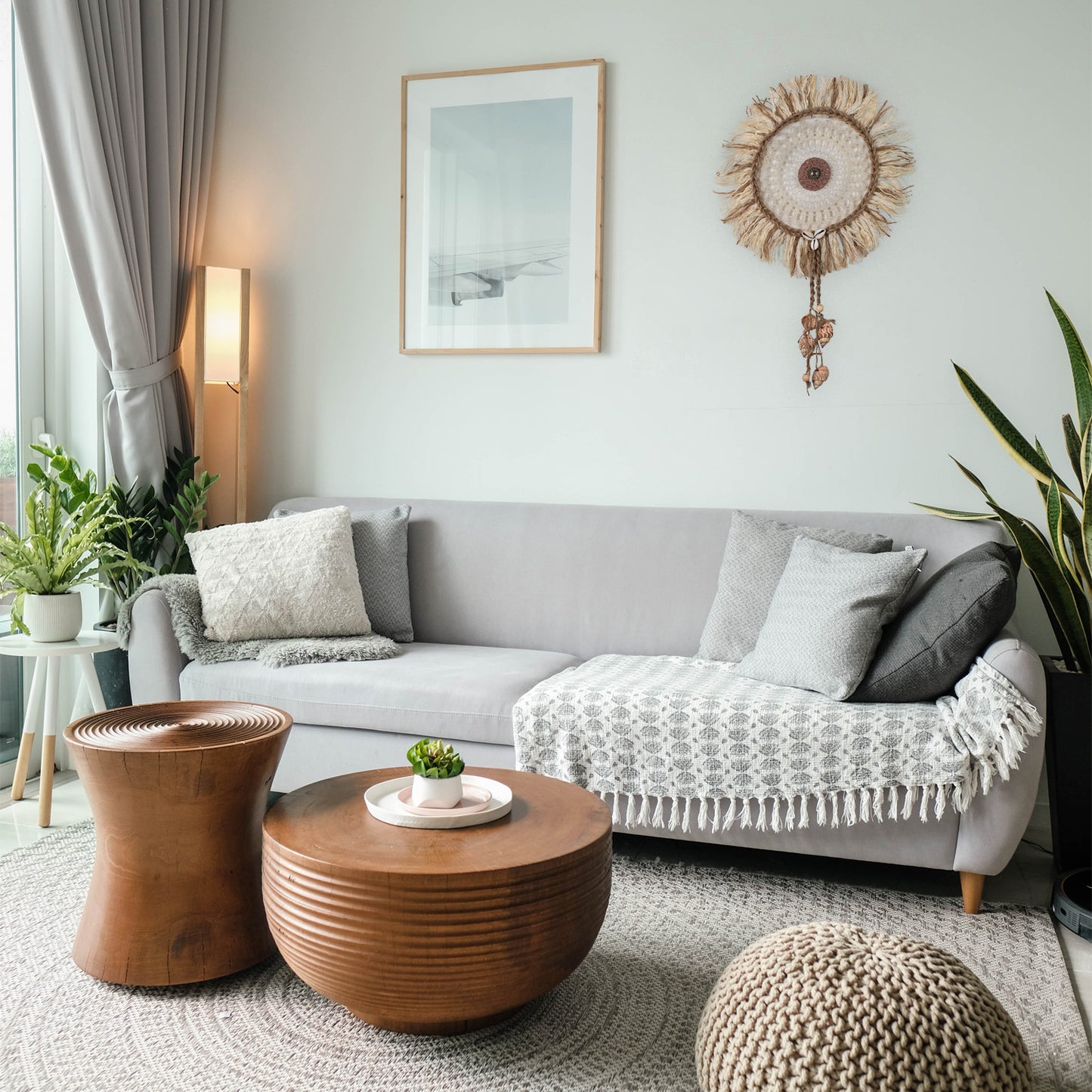 Round Wall Decoration with Mandala Design
