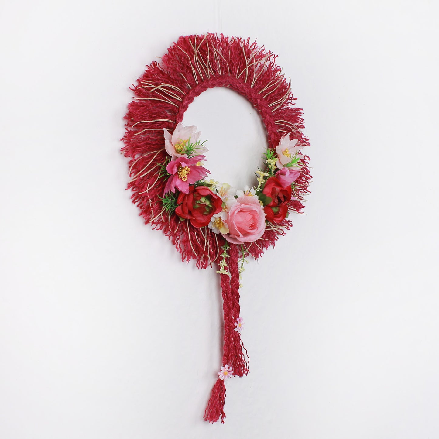 Romantic Wall Decoration in Soft Pink and Red Tones