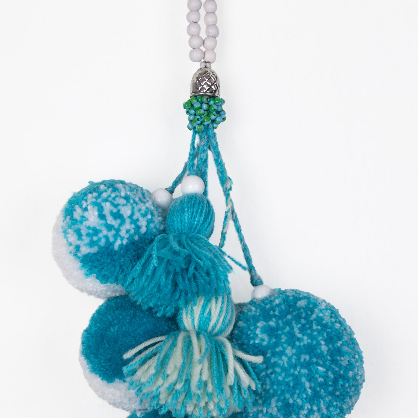 Boho Wall Hanging with Pom Poms and Tassels