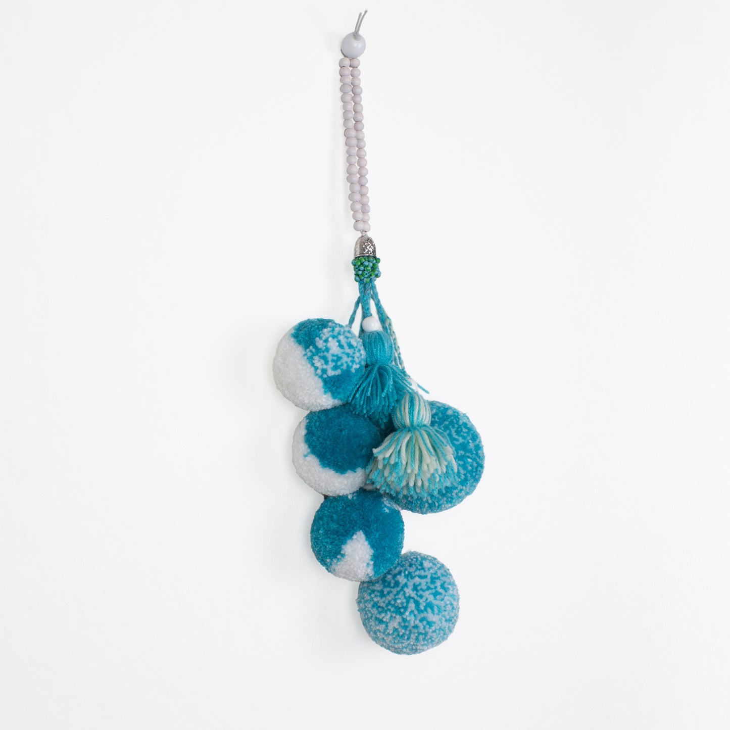 Boho Wall Hanging with Pom Poms and Tassels