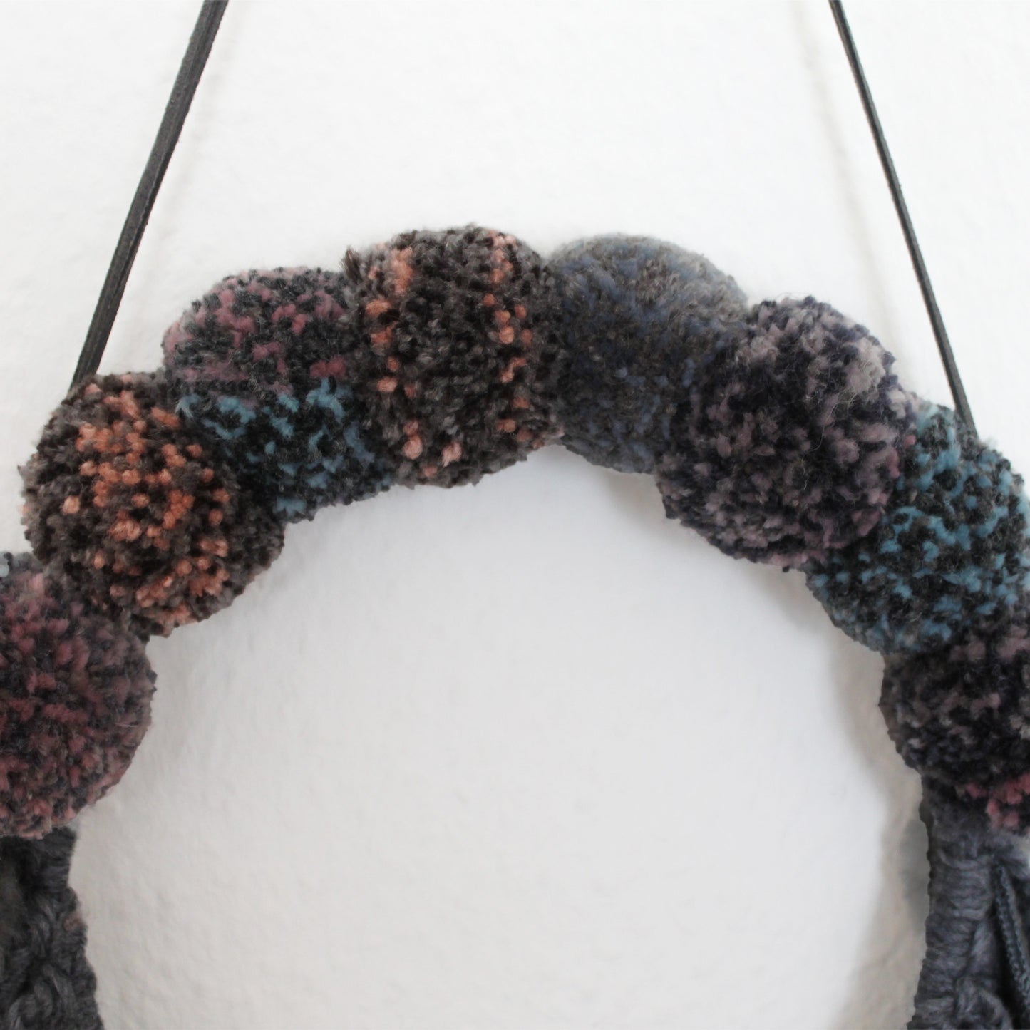 Boho Wall Hanging with Pom Poms & Beads