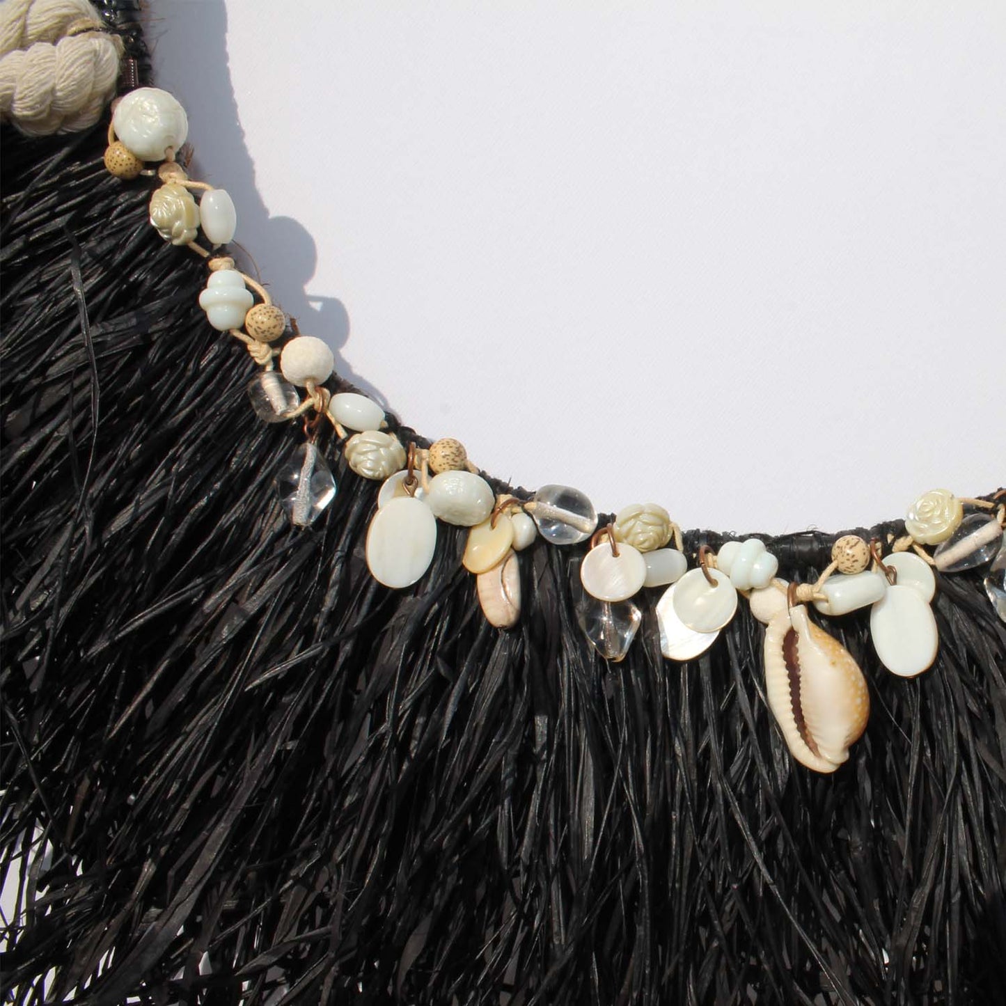 Coastal Boho Wall Hanging with Seashell Accents
