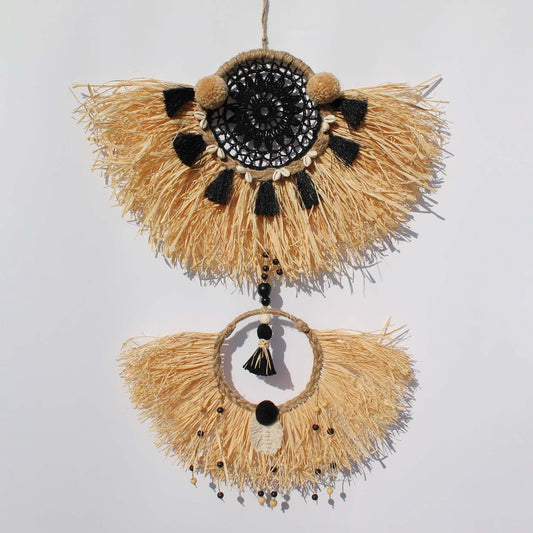 Playful Boho Wall Hanging with Shells and Tassels