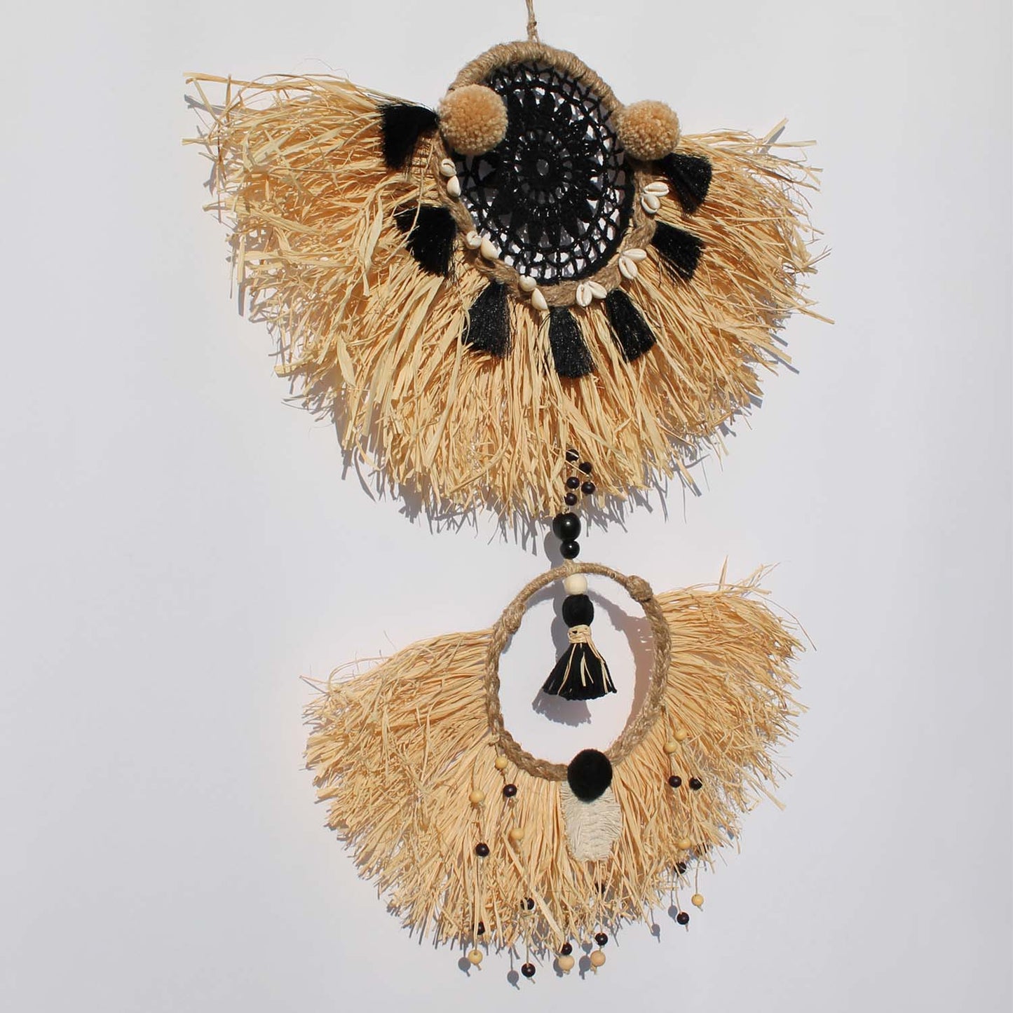 Playful Boho Wall Hanging with Shells and Tassels