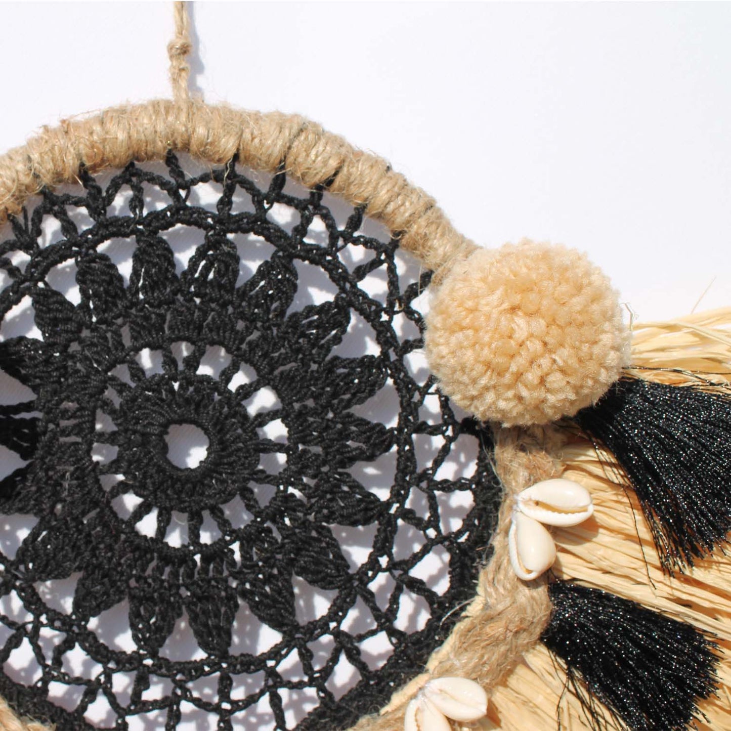 Playful Boho Wall Hanging with Shells and Tassels
