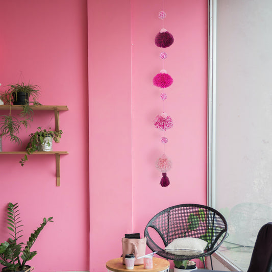 Romantic Pom-Pom Ceiling Hanging Girl's Room